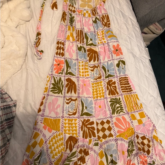 Colorful Patchwork Maxi Dress - Picture 2 of 2